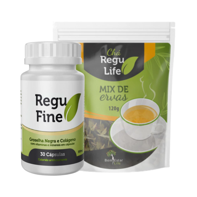 COMBO REGU FINE - GROSELHA NEGRA + CHÁ REGU LIFE (Emagrecimento + Detox)