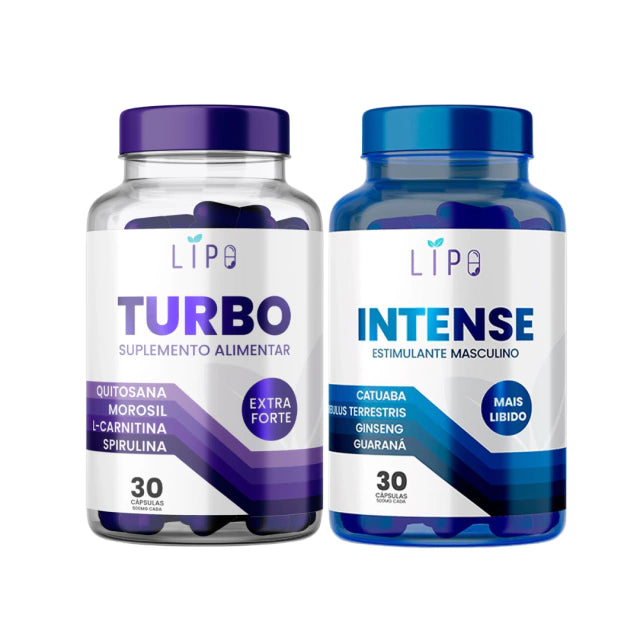 KIT LIPO - Turbo + Intense Masculino (30 cápsulas cada)