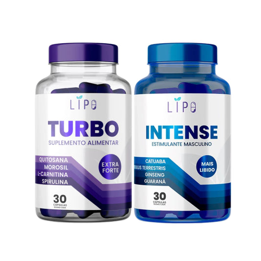 KIT LIPO - Turbo + Intense Masculino (30 cápsulas cada)