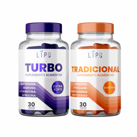 KIT LIPO - turbo e tradicional (30 cápsulas cada)