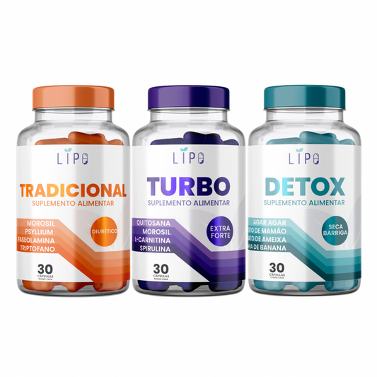 KIT LIPO - turbo e detox (30 cápsulas cada)