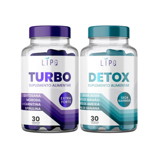 KIT LIPO - turbo e detox (30 cápsulas cada)