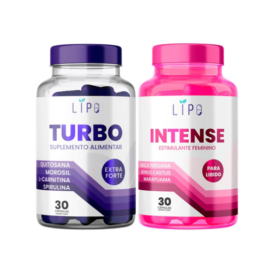 KIT LIPO - Turbo + Intense Feminino (30 cápsulas cada)